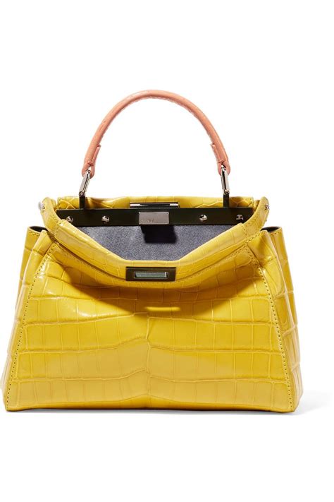 fendi peekaboo bag yellow|Fendi Peekaboo Mini in Yellow .